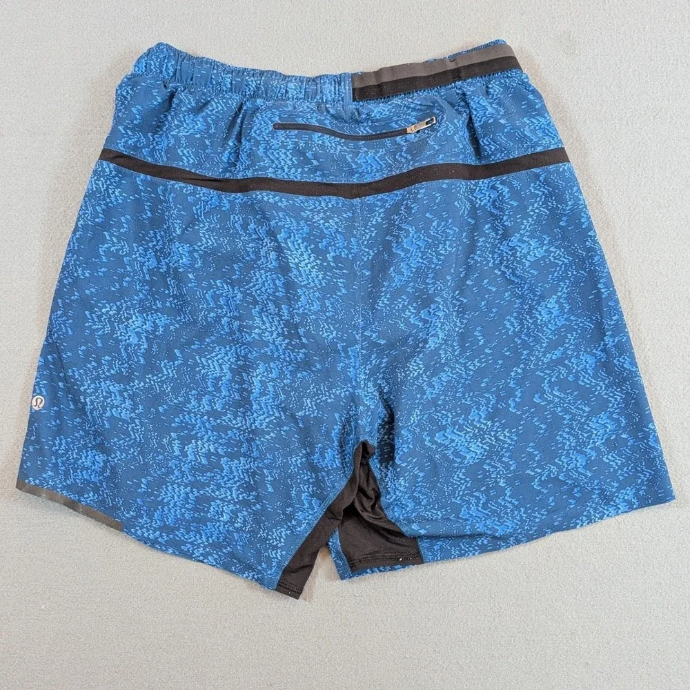 Lululemon Athletic Shorts Mens Small Blue Digital Camo Lined Running Training‎